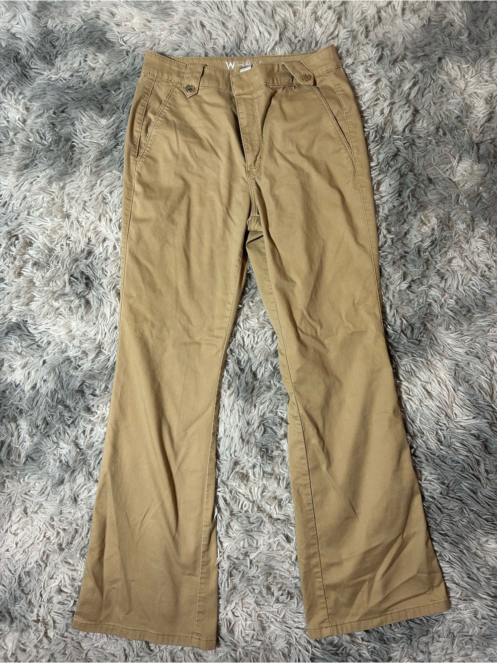 White House Black Market Tan Flared Chinos